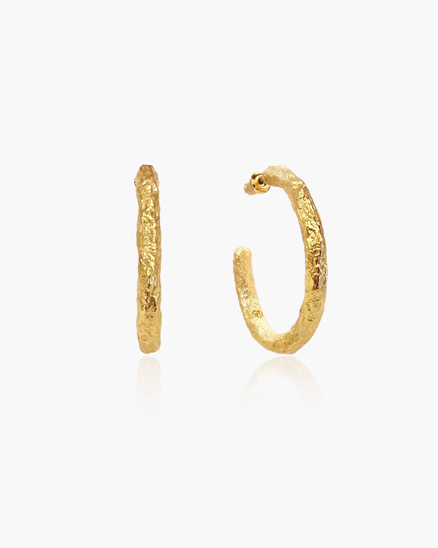 Jenny Medium Hoop Earrings in Silver