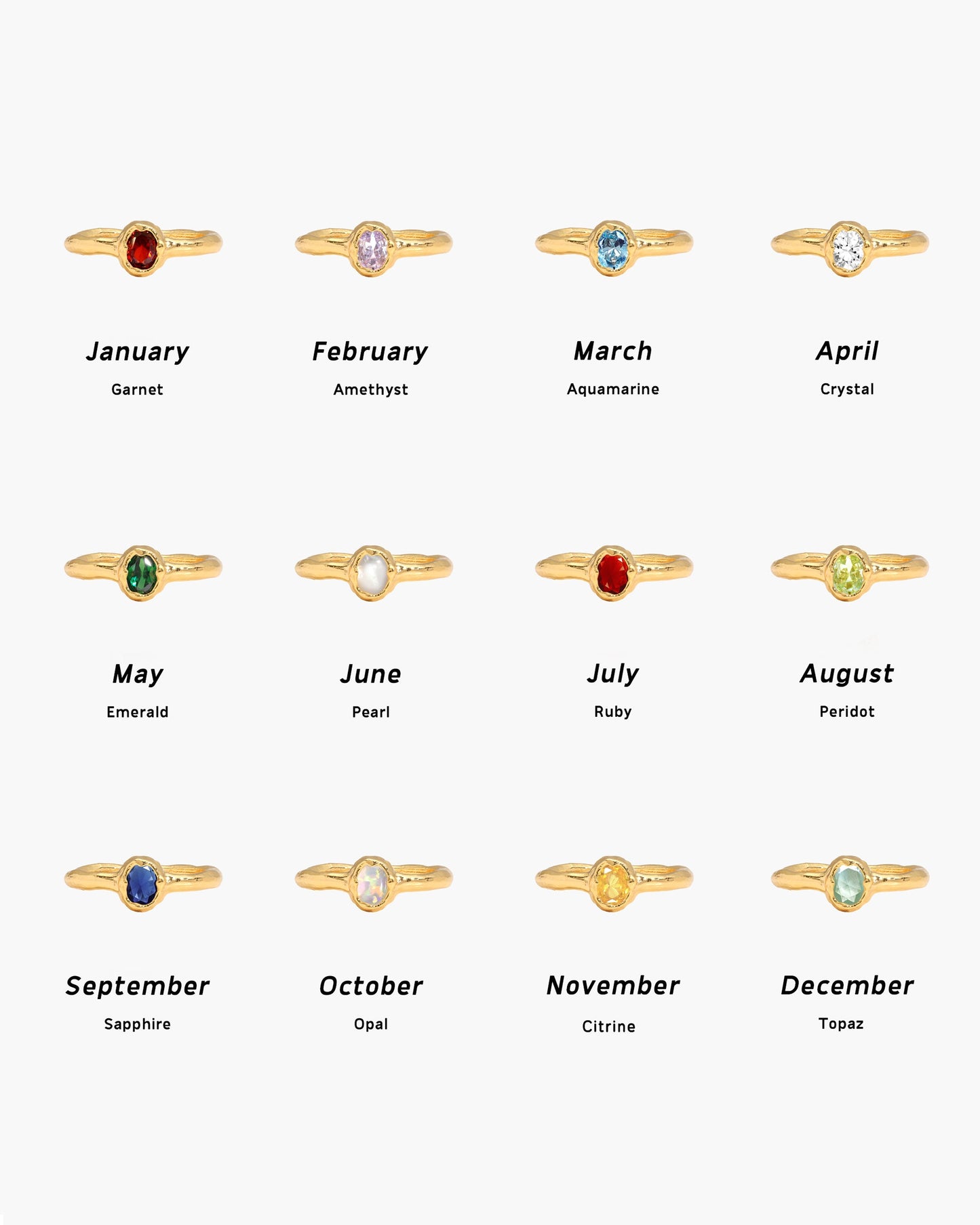 Birthstone Ring in Gold - September