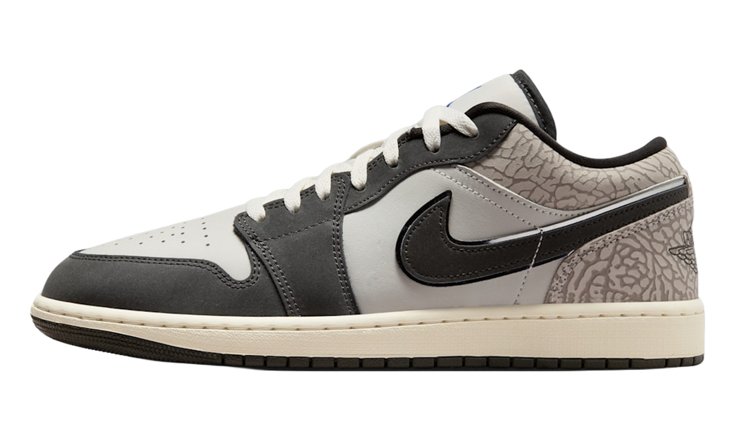 Air Jordan 1 Low SE Sail Deep Pewter Elephent Print IU2268 100