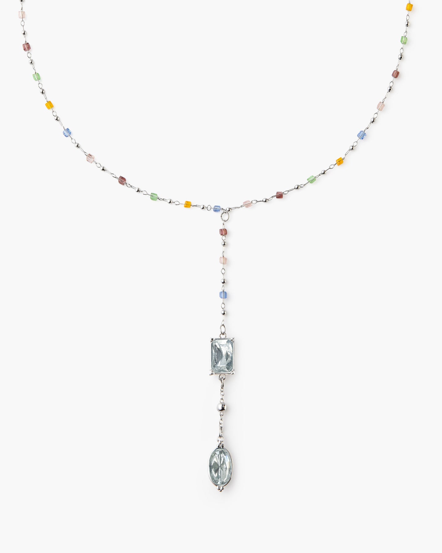 Celestial Lariat Necklace in Silver