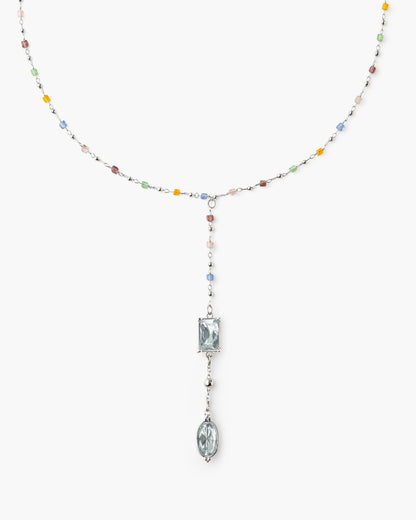Celestial Lariat Necklace in Silver