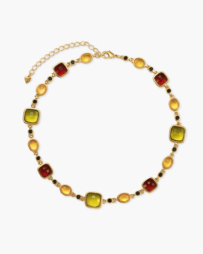 Harmonia Multicolored Necklace in Silver