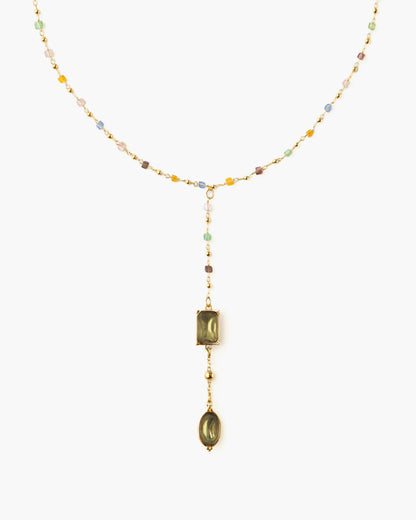 Celestial Lariat Necklace in Silver