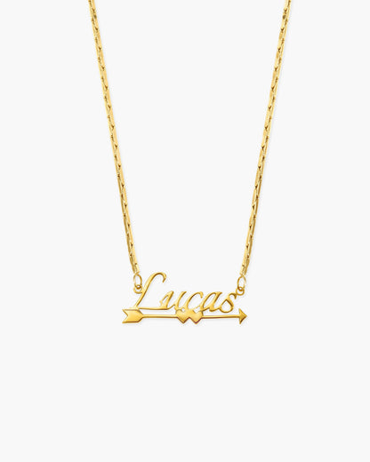 Personalized Name Necklace, Cupid's Arrow