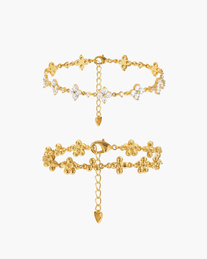 Daisy Molecule Bracelet in Silver