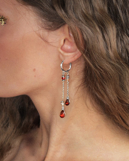 Silent Drop Earrings in Silver