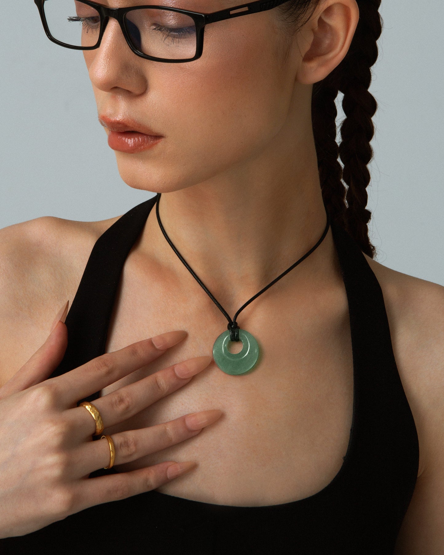 Green Aventurine Cord Necklace