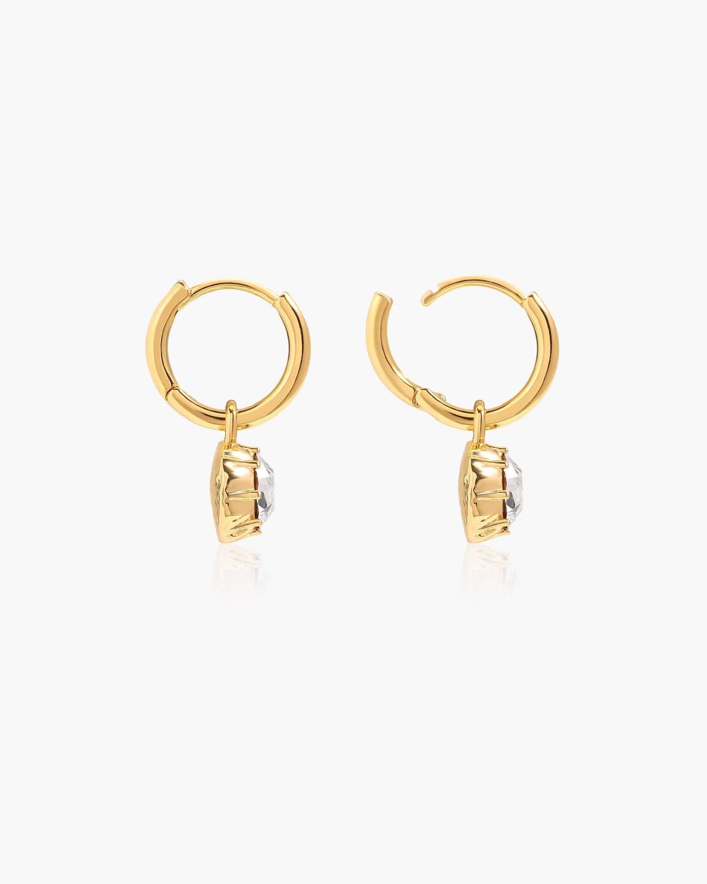 Georgian Detachable Hoop Earrings in Gold