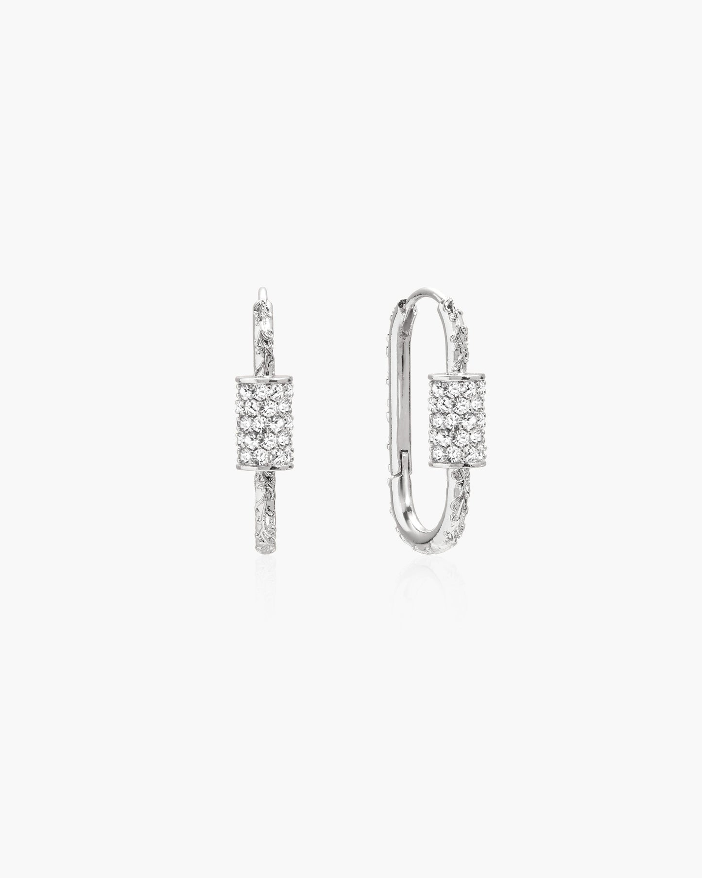 Eden Carabiner Huggie Earrings in Gold