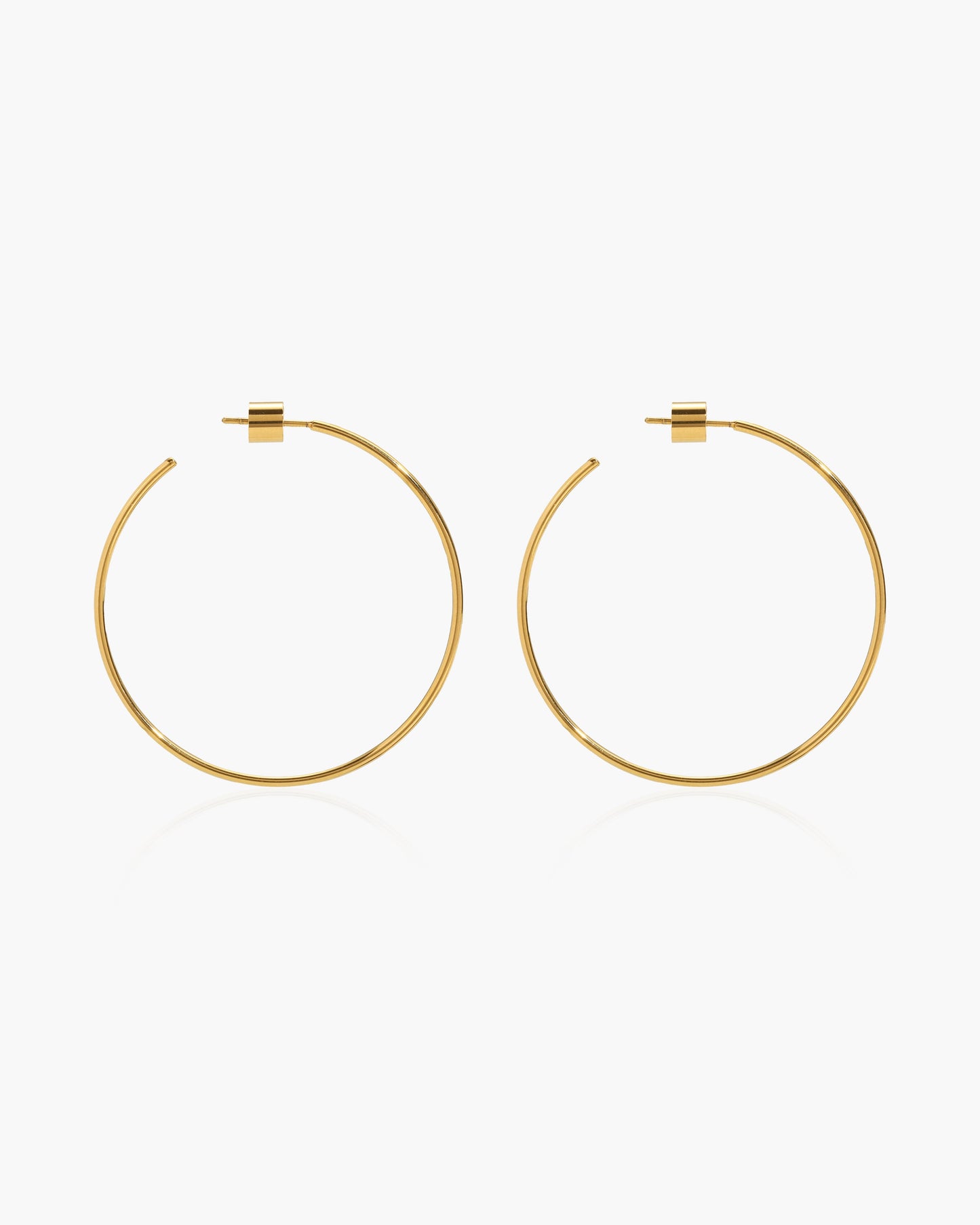 Gold Skinny Hoop Earrings