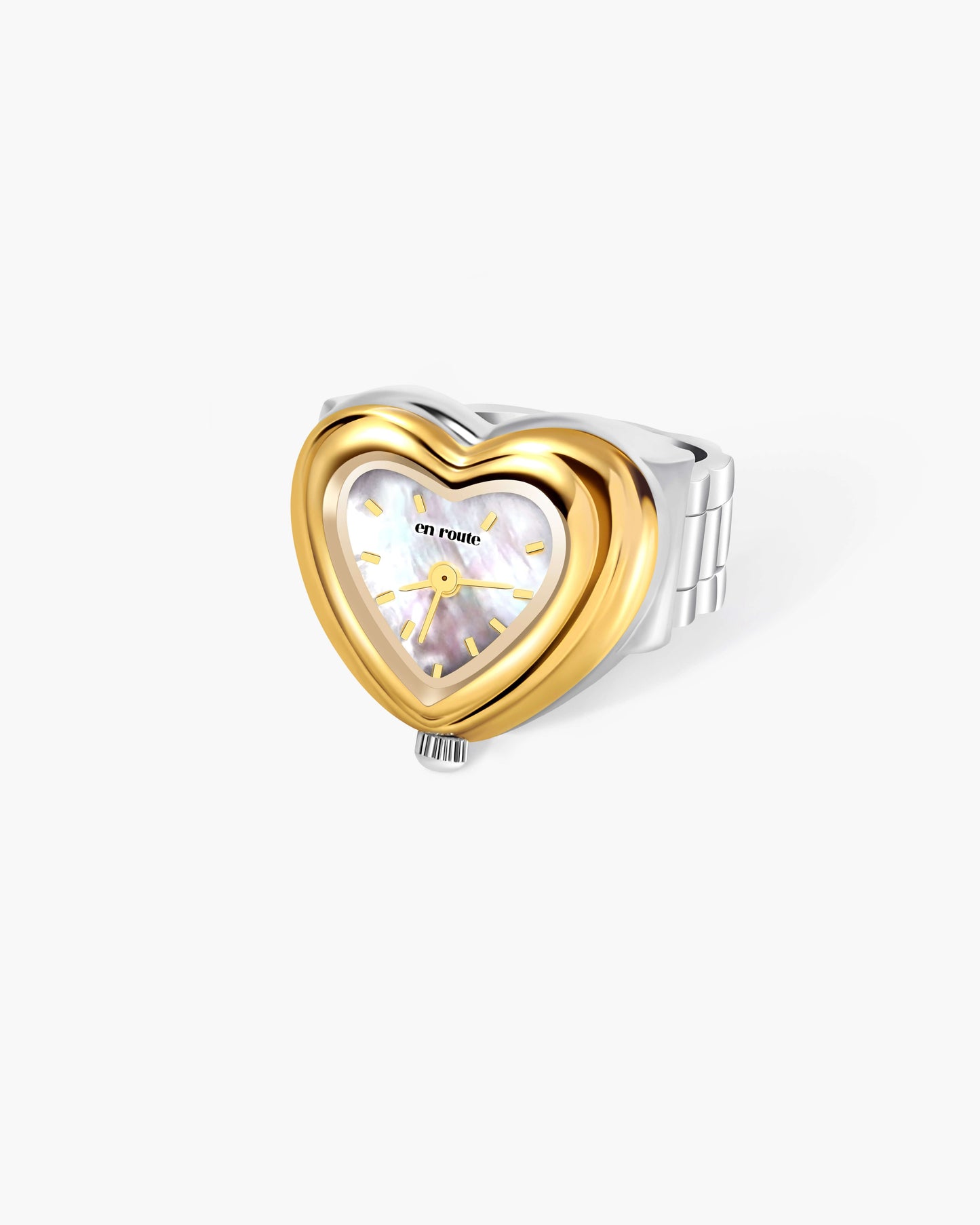City Heart Two-Tone Watch Ring