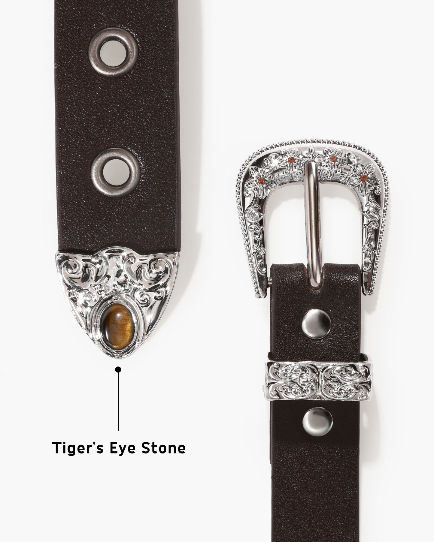 Bind Tiger¡¯s Eye Embellished Buckle Wristband