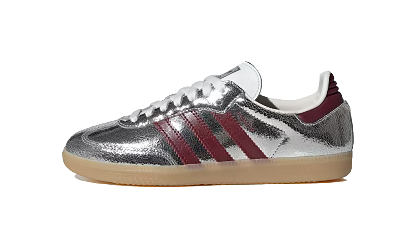 Adidas Samba OG WMNS  Silver Metallic - Shadow Red  KI9386