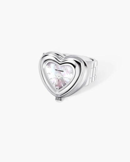 City Heart Watch Ring in Gold
