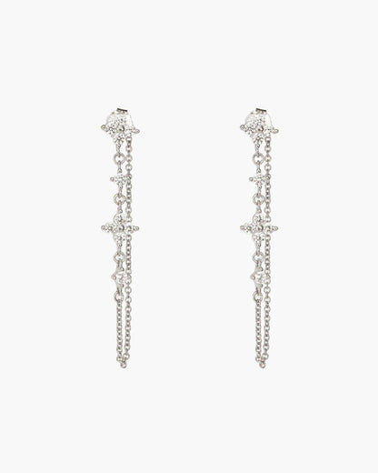 Gold Clover Drop Earrings