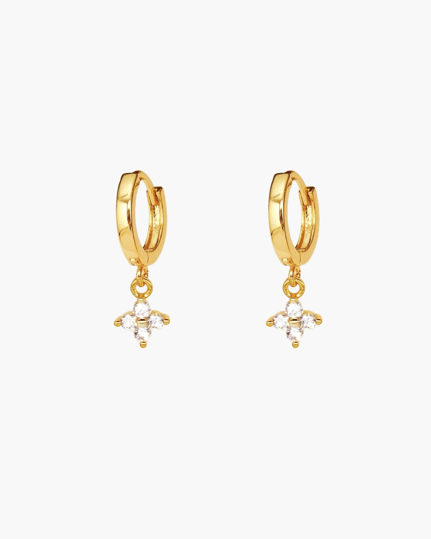 Clover Mini Hoop Earrings in Silver