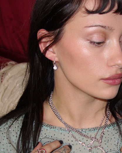 Georgian Detachable Hoop Earrings in Silver