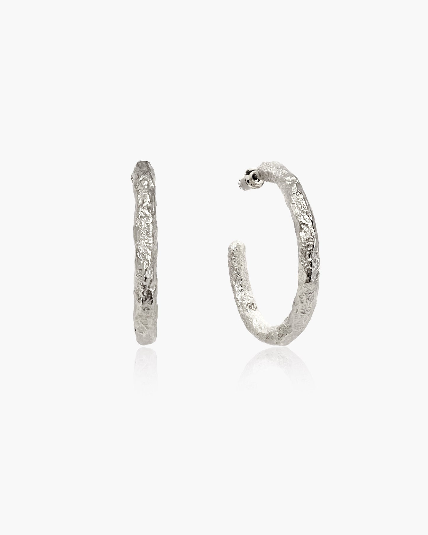 Jenny Large Hoop Earrings in Silver