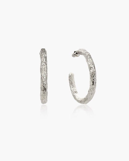 Jenny Large Hoop Earrings in Silver