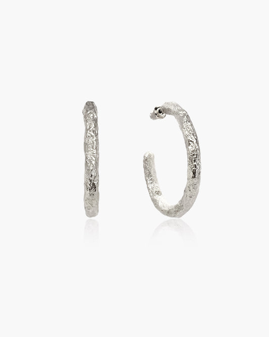 Jenny Large Hoop Earrings in Silver
