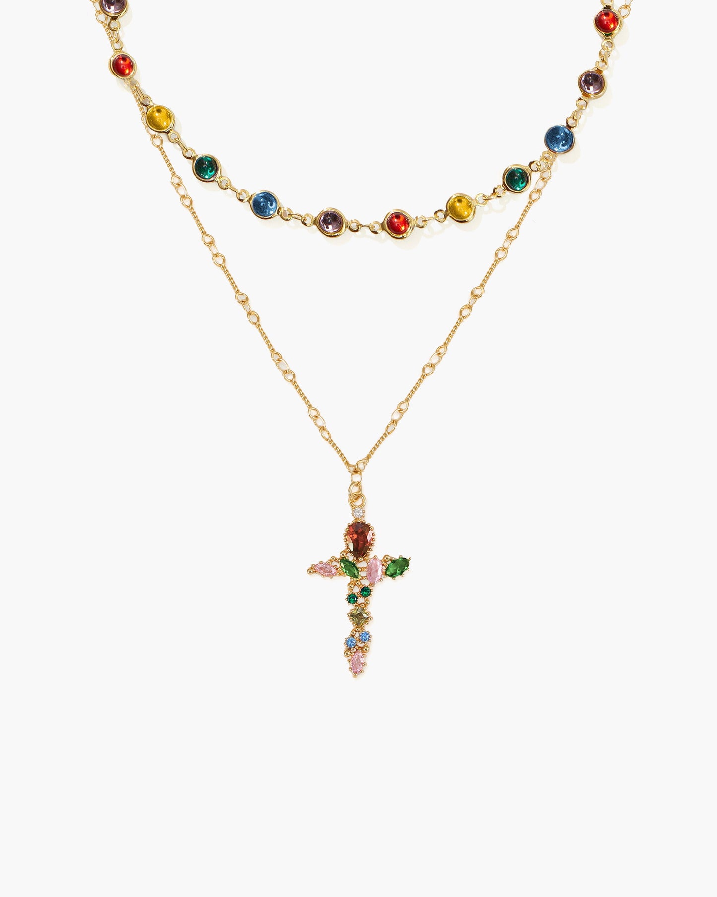 Infinity Rainbow Necklace Set