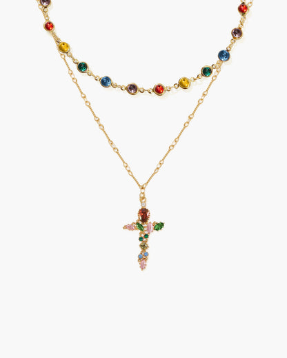Infinity Rainbow Necklace Set