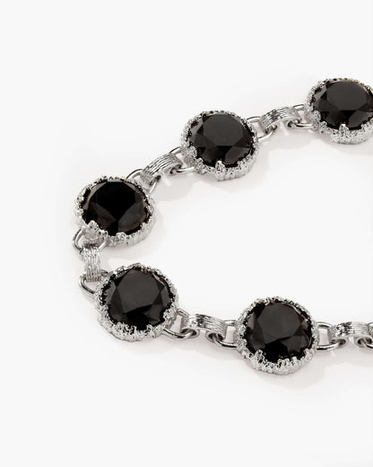Midnight Quartz Bracelet in Silver