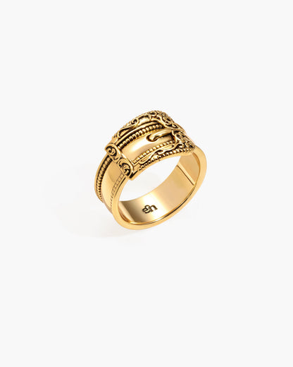 Mojave Buckle Belt Ring in Gold