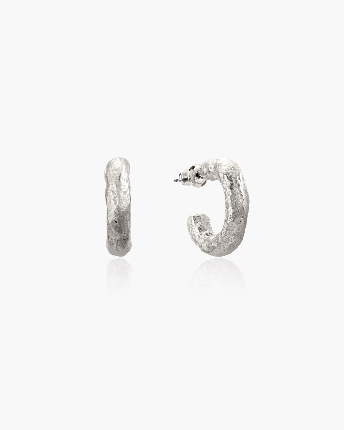 Jenny Large Hoop Earrings in Silver
