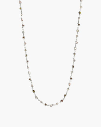 Prism Crystal Long Chain in Silver