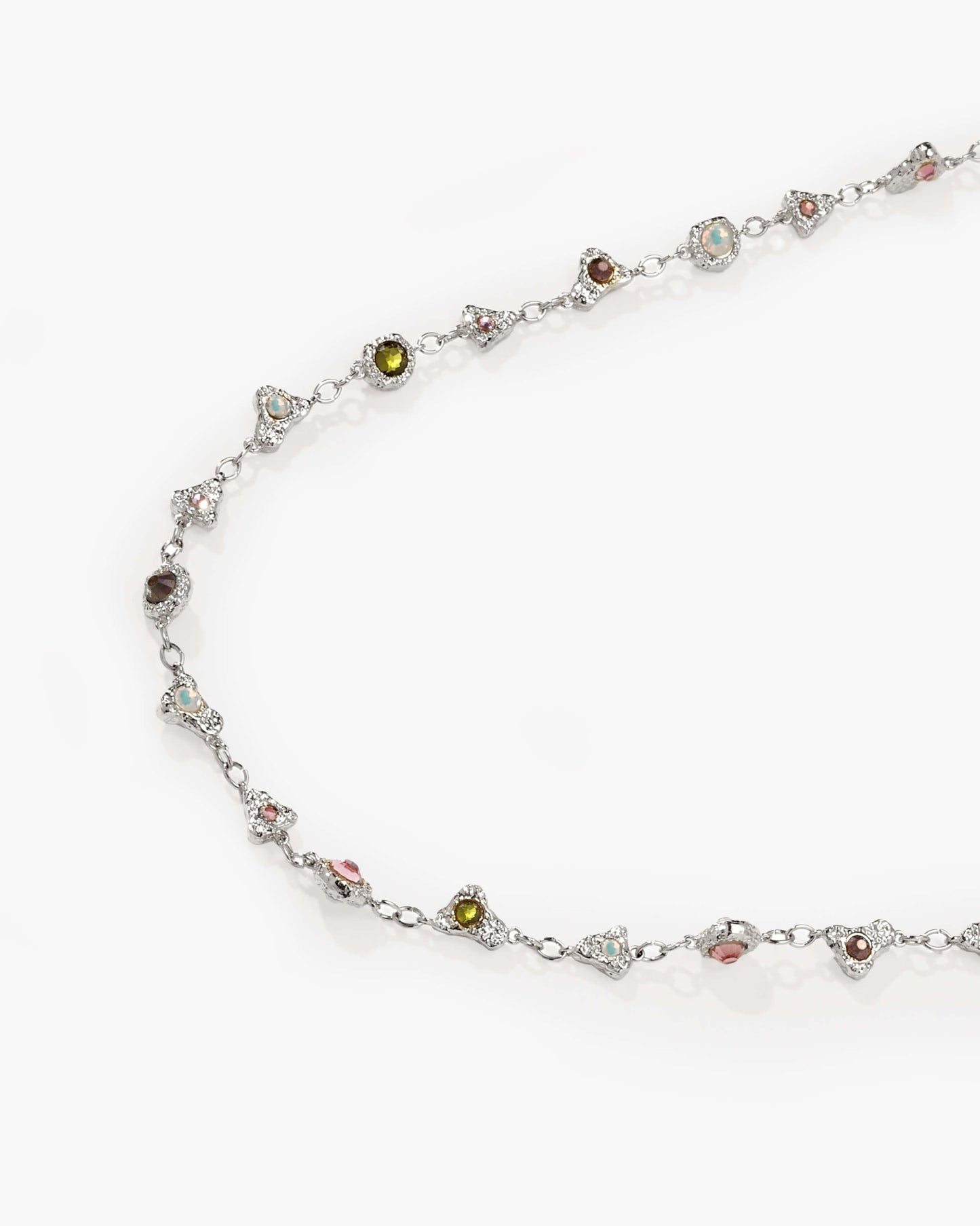 Prism Crystal Long Chain in Silver