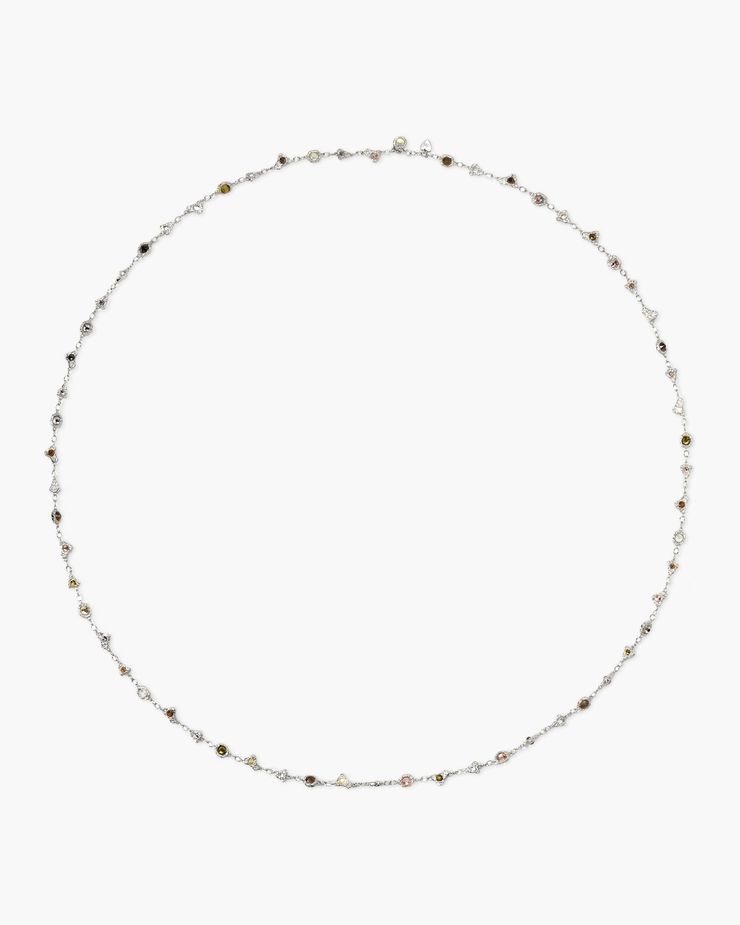 Prism Crystal Long Chain in Silver