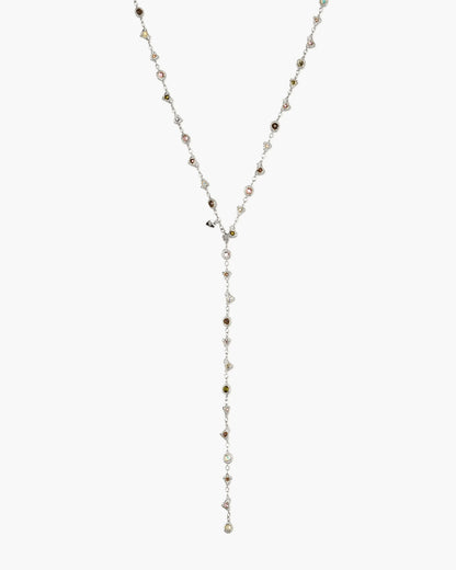 Prism Crystal Long Chain in Silver