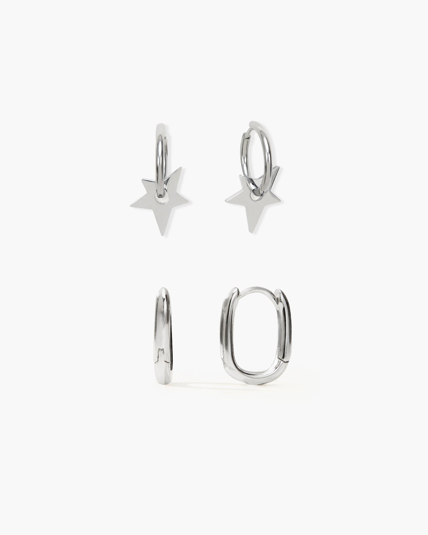 Silver Link Earrings