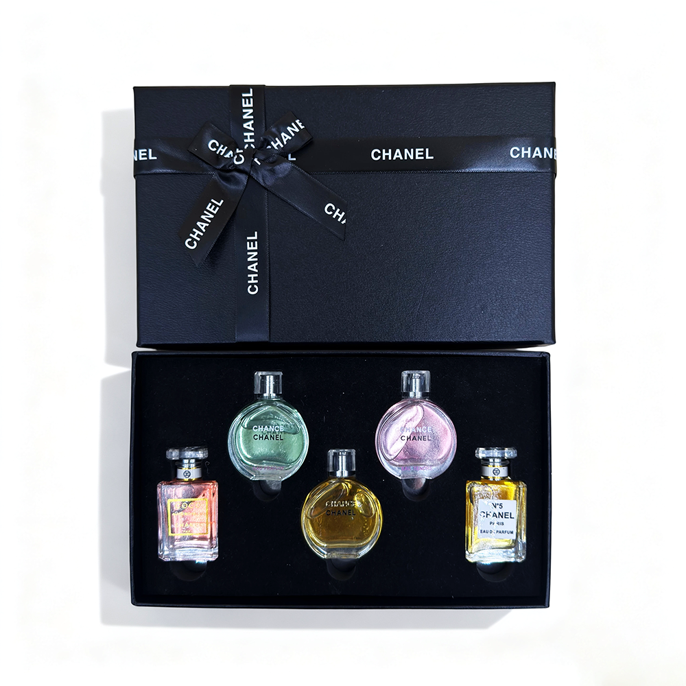 Chanel sample set of five items in a black box