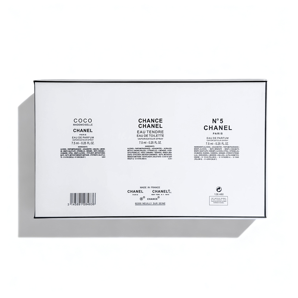 Chanel white box sample set of three