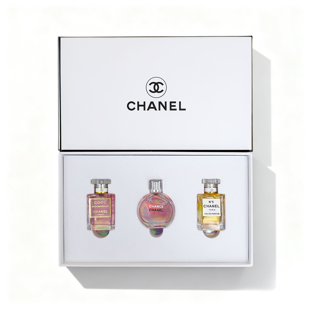 Chanel white box sample set of three