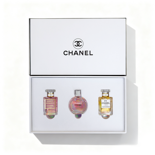 Chanel white box sample set of three