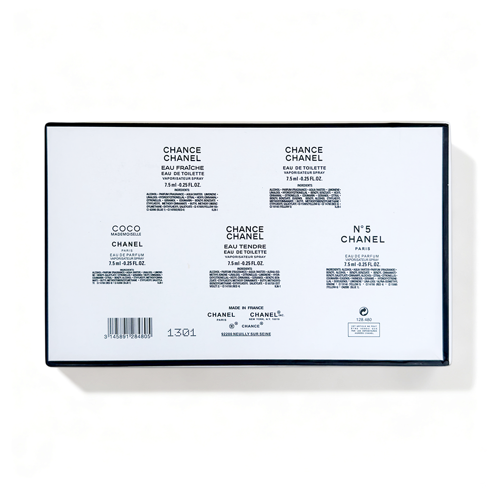 Chanel white box sample set of five