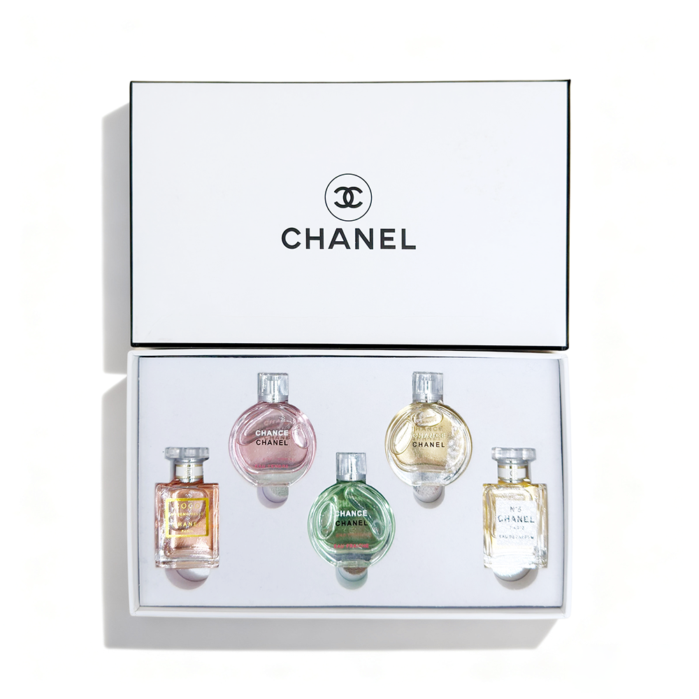 Chanel white box sample set of five