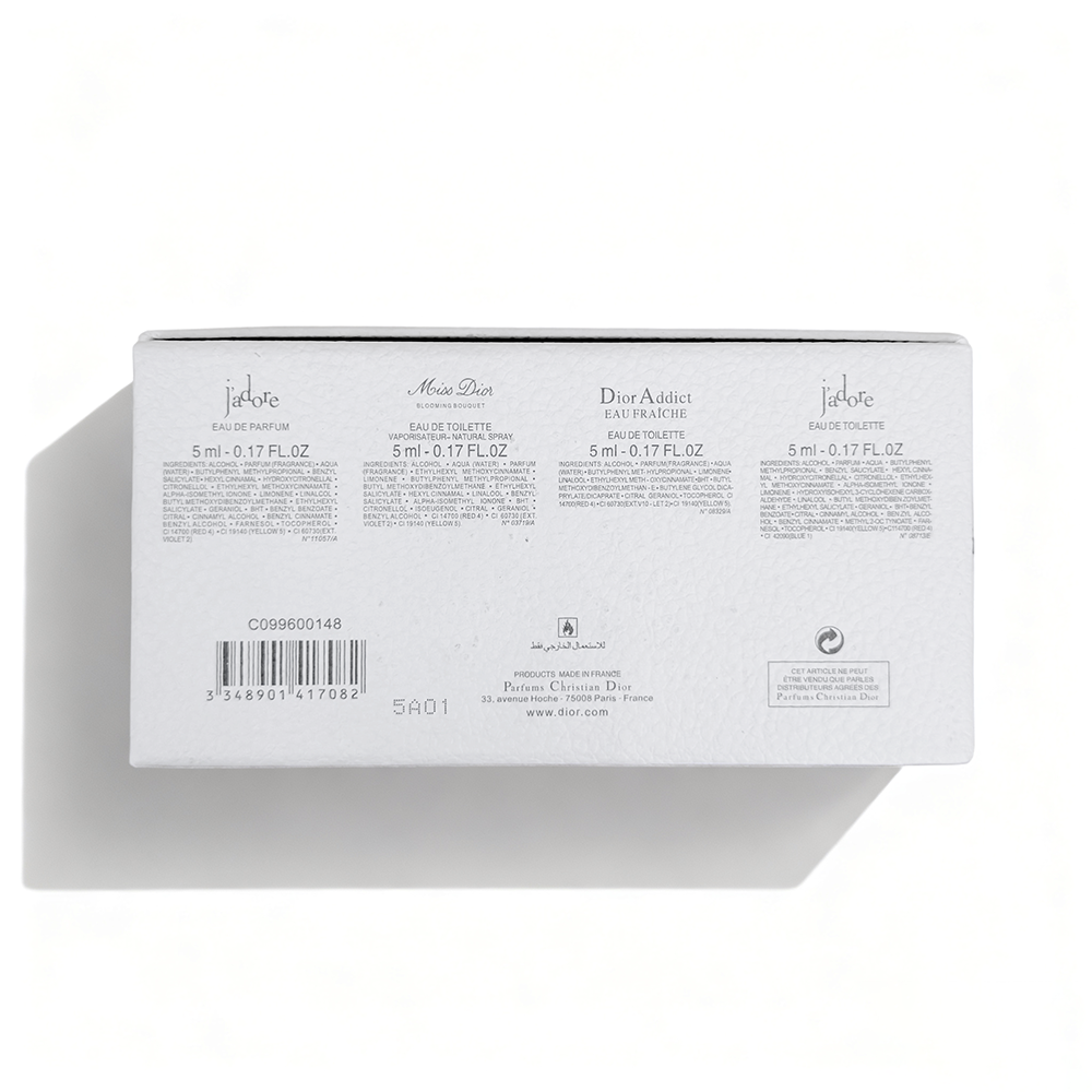 Dior white sample set of four pieces