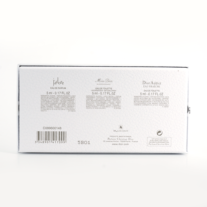 Dior white sample set of three