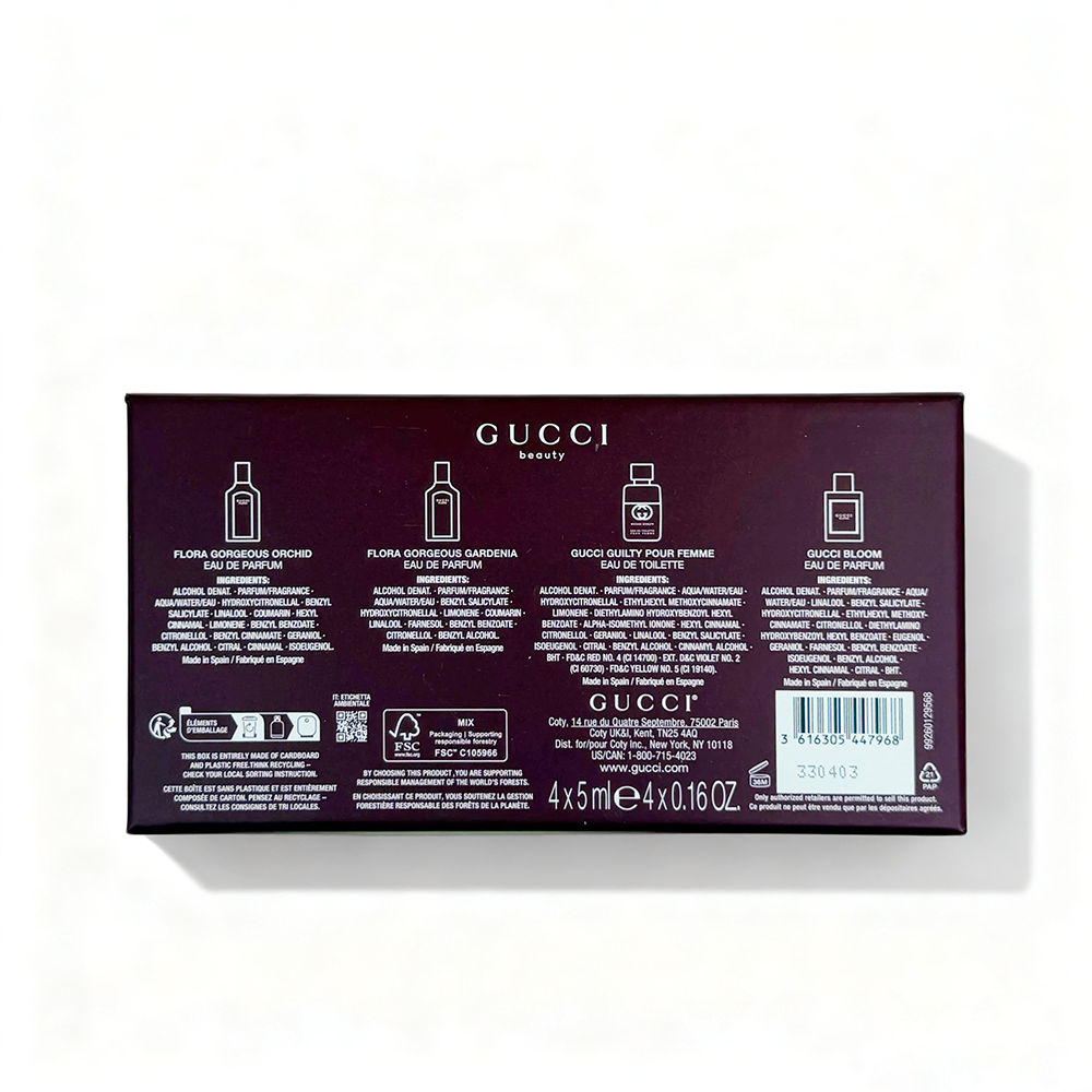 Gucci Dreamy Perfume Miniature 4-Piece Set (Red Box)