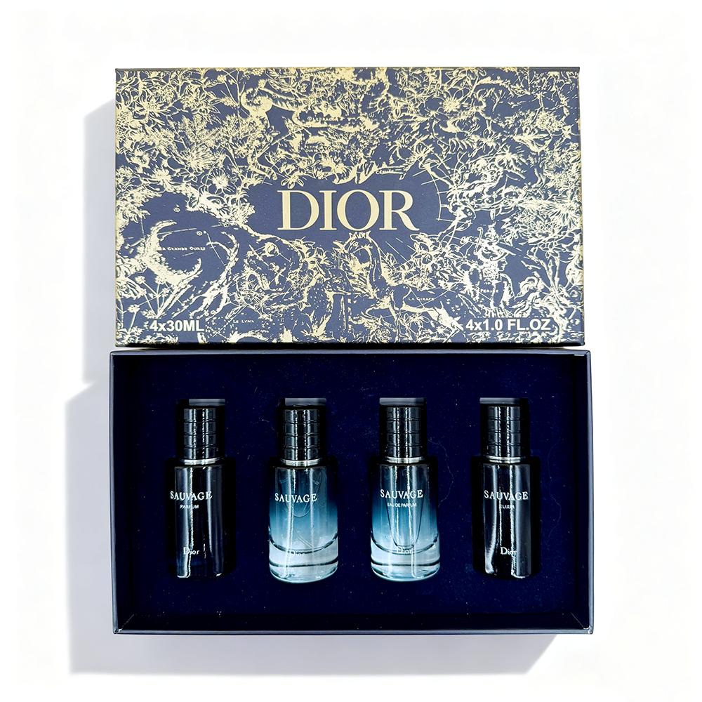 Dior Golden Floral Box Sauvage Miniature Four-Piece Set