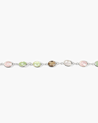 Whimsical Romance Stone Bracelet in Silver