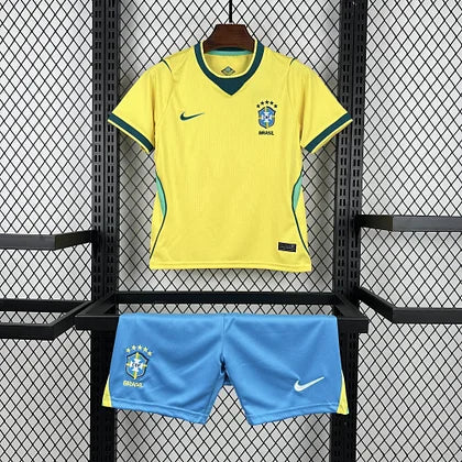 2026 Brazil Home Football Shirt 1:1 Thai Quality Kids Size