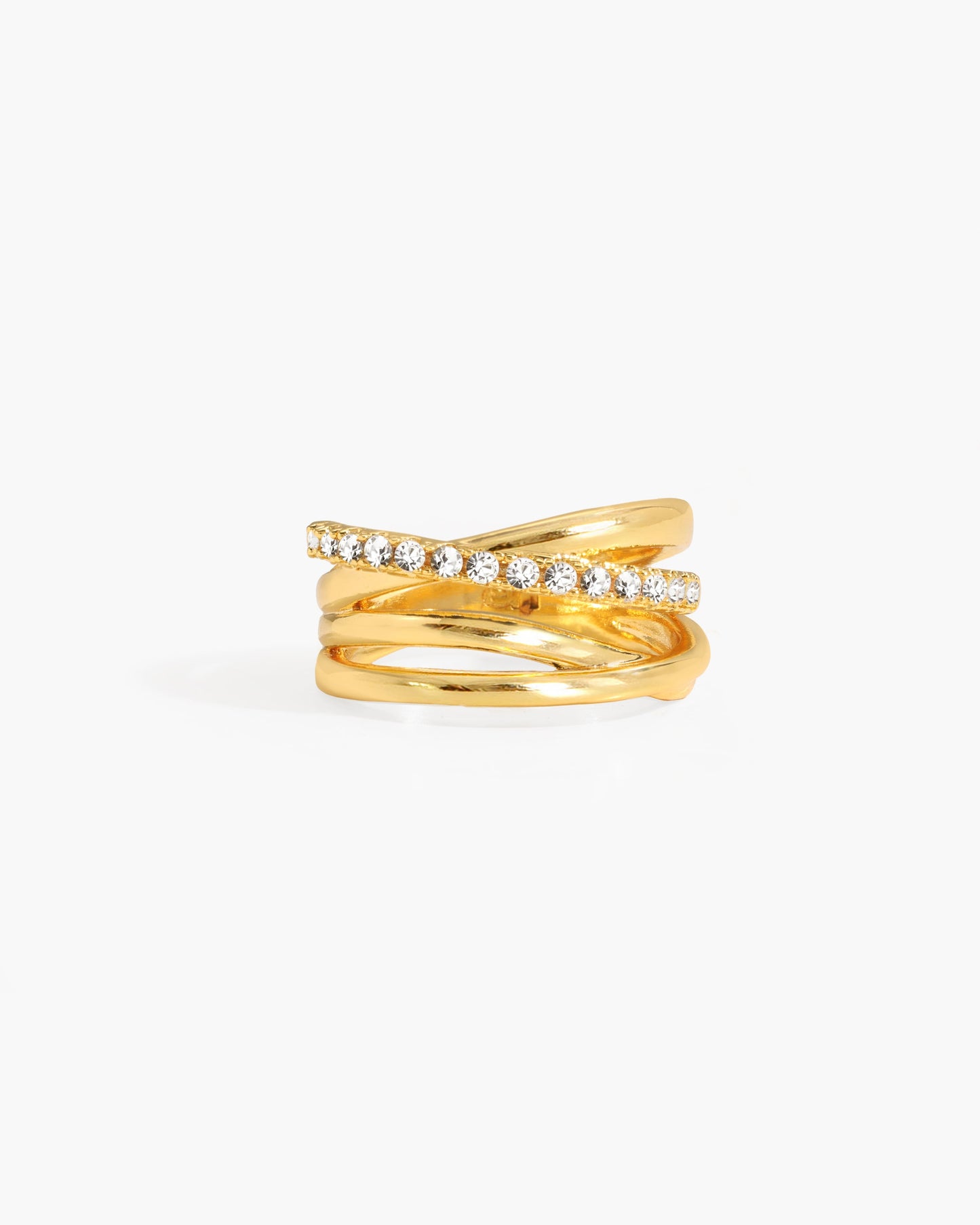 Criss Cross Pave Ring