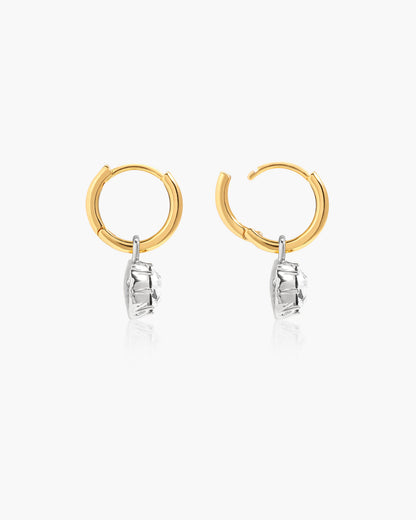 Georgian Detachable Two-tone Hoop Earrings