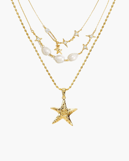 The Mellow Necklace & Starfish Necklace Set