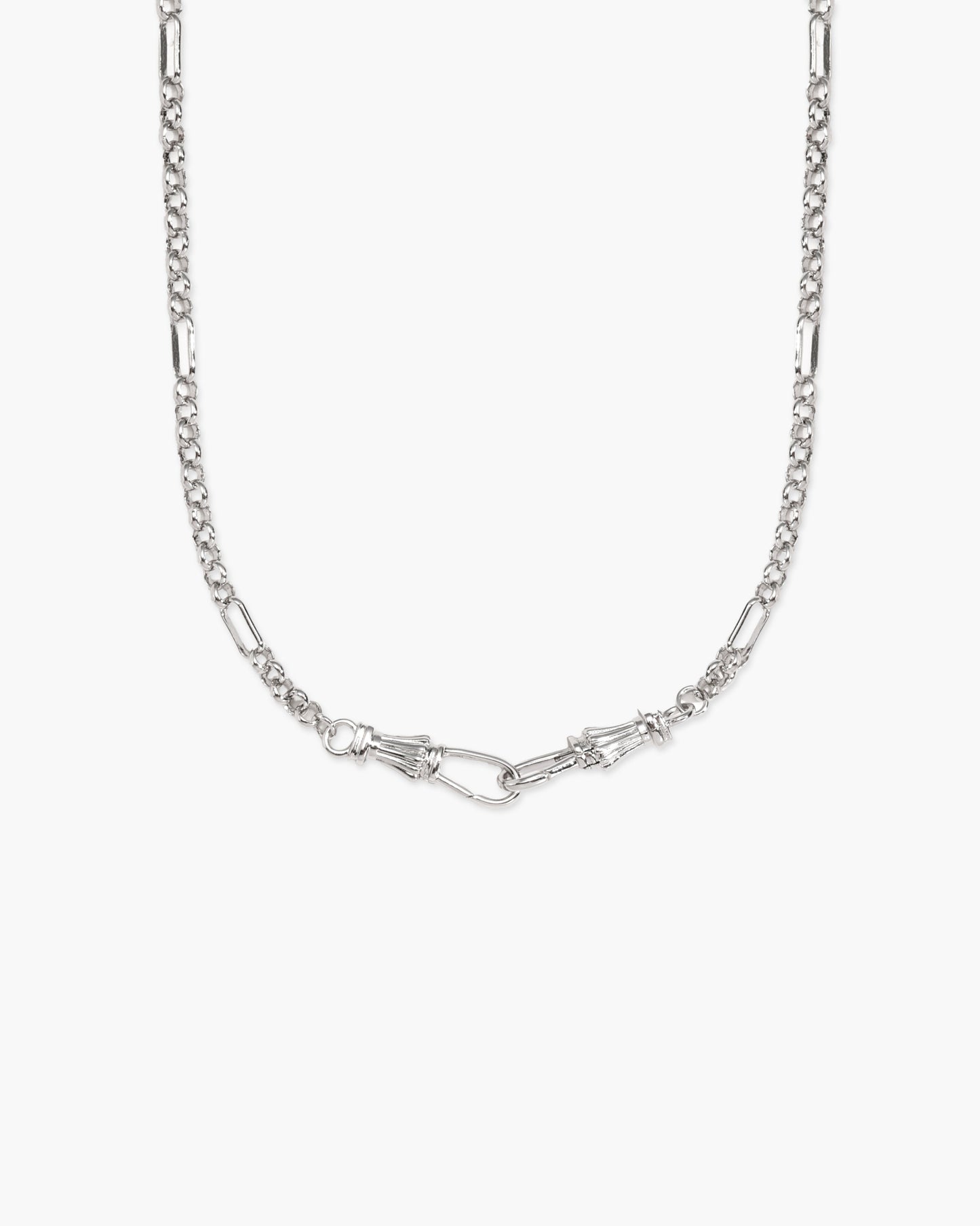 Deco Clasp Chain Necklace in Gold